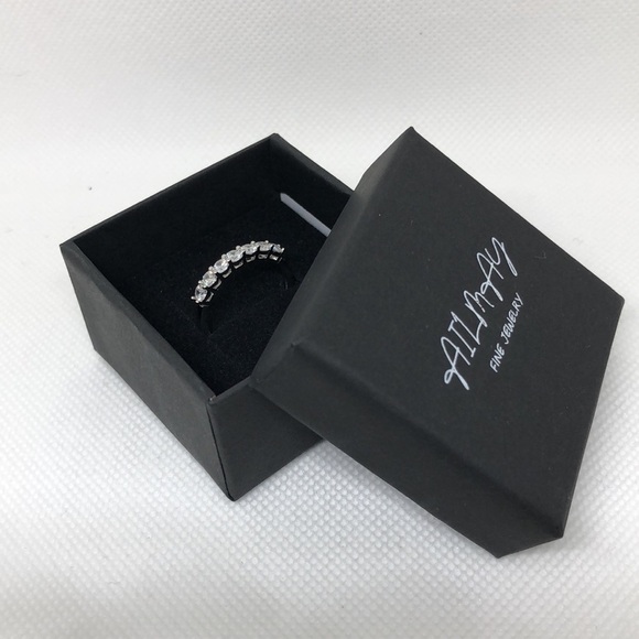 Ailmay Fine Jewelry Stirling Silver and Dazzling Zircon Ring Size 7 - Picture 11 of 13